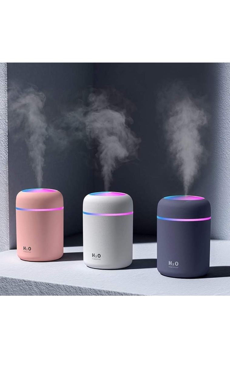 Mini USB Ultrasonic Cool Mist Humidifier with LED Night Light