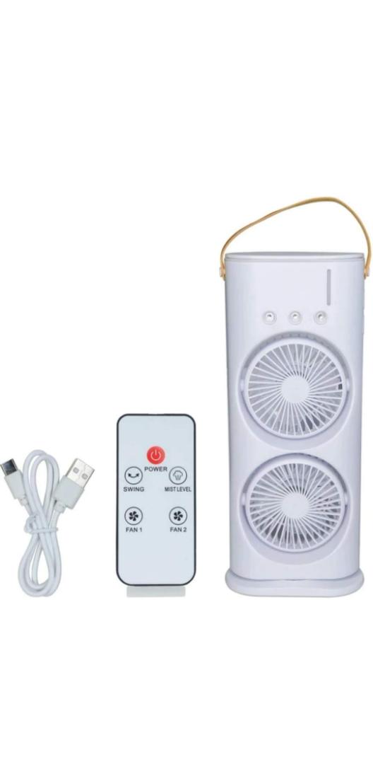 Portable Dual-Blade USB-C Desk Fan – Energy-Saving Personal Cooling Fan